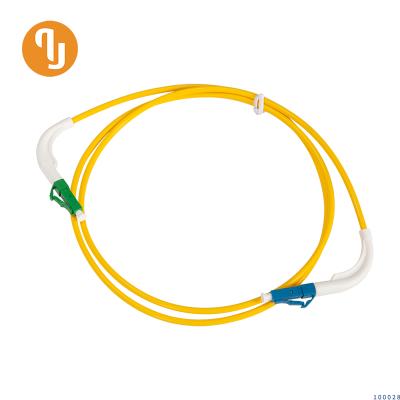(Angle Boot 90 Degree ) LC/APC To LC/UPC Fibre Patch Cords OD3.0mm SM Simplex (LSZH) Yellow Color 3M